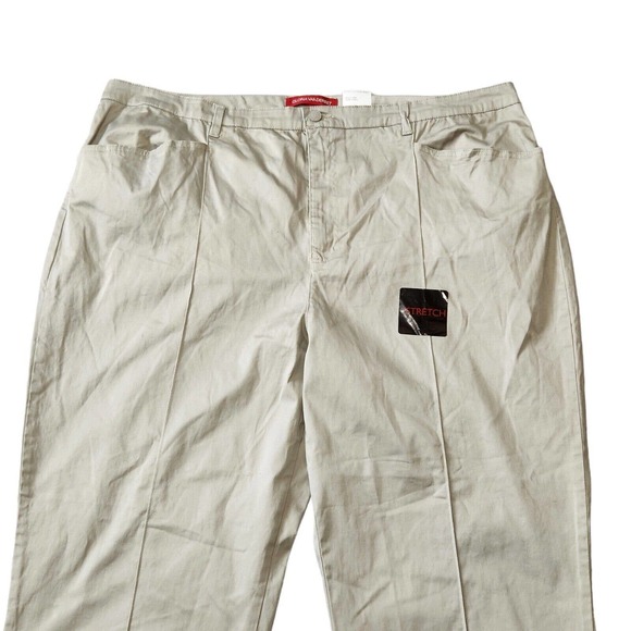 Gloria Vanderbilt Womens Pants Trousers Slacks Plus SZ 24W Tan Beige Career Wear - Picture 4 of 10